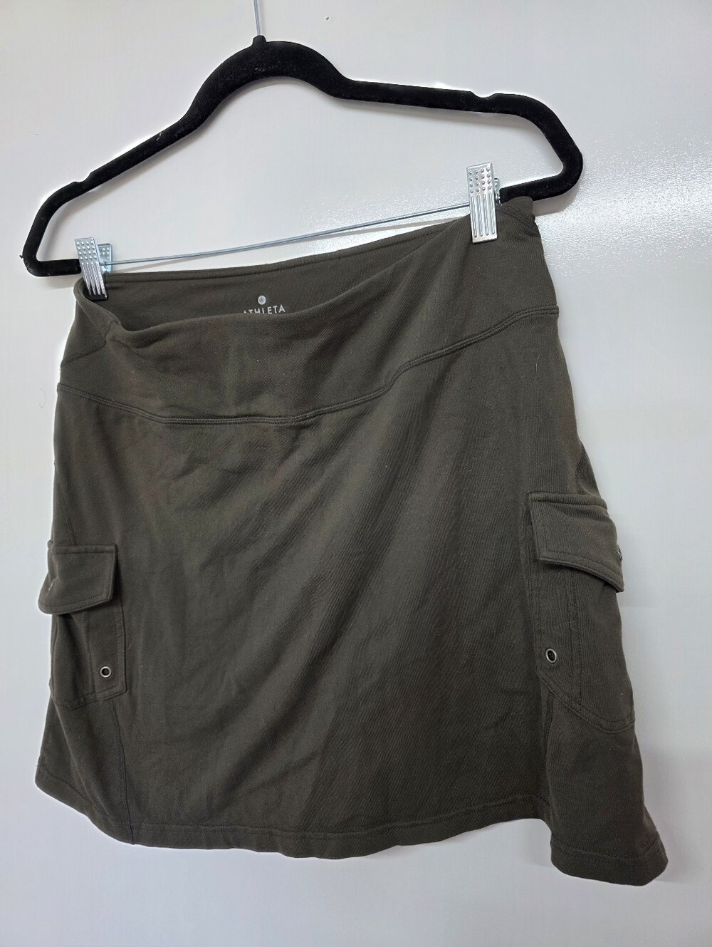 Athleta Skort Oasis Cargo Lined Hiking Golf Tennis Skirt Women’s Medium Olive